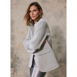 Mint Velvet Light Grey Wool Blend Blazer